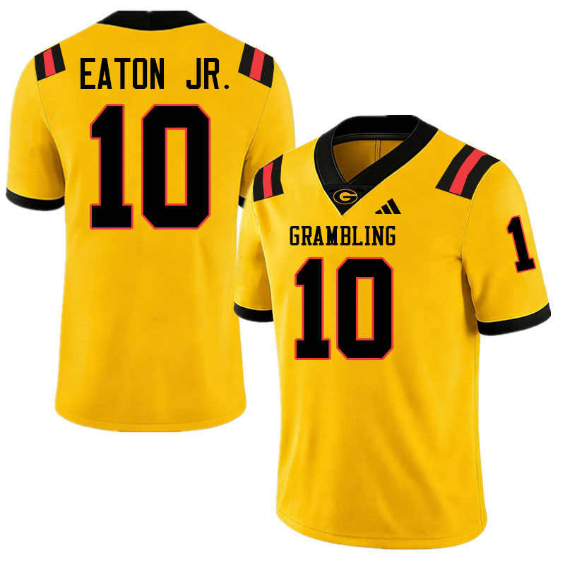 Grambling State Tigers #10 Byron Eaton Jr. College Football Jerseys,Uniforms-Gold